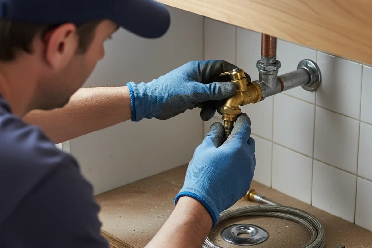 Shutoff valve and fitting work during Emergency Plumbing in Whitmore Lake